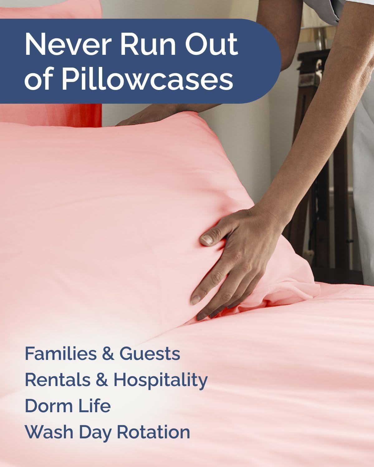 Standard Pillow Cases Set of 10 - Ultra Soft Hotel Quality Pillowcase Covers - Comfy, Cozy & Wrinkle Free - Shrink, Stain and Fade Resistant - Machine Washable Pillow Protectors - 10 Pcs Set - White - Colors B