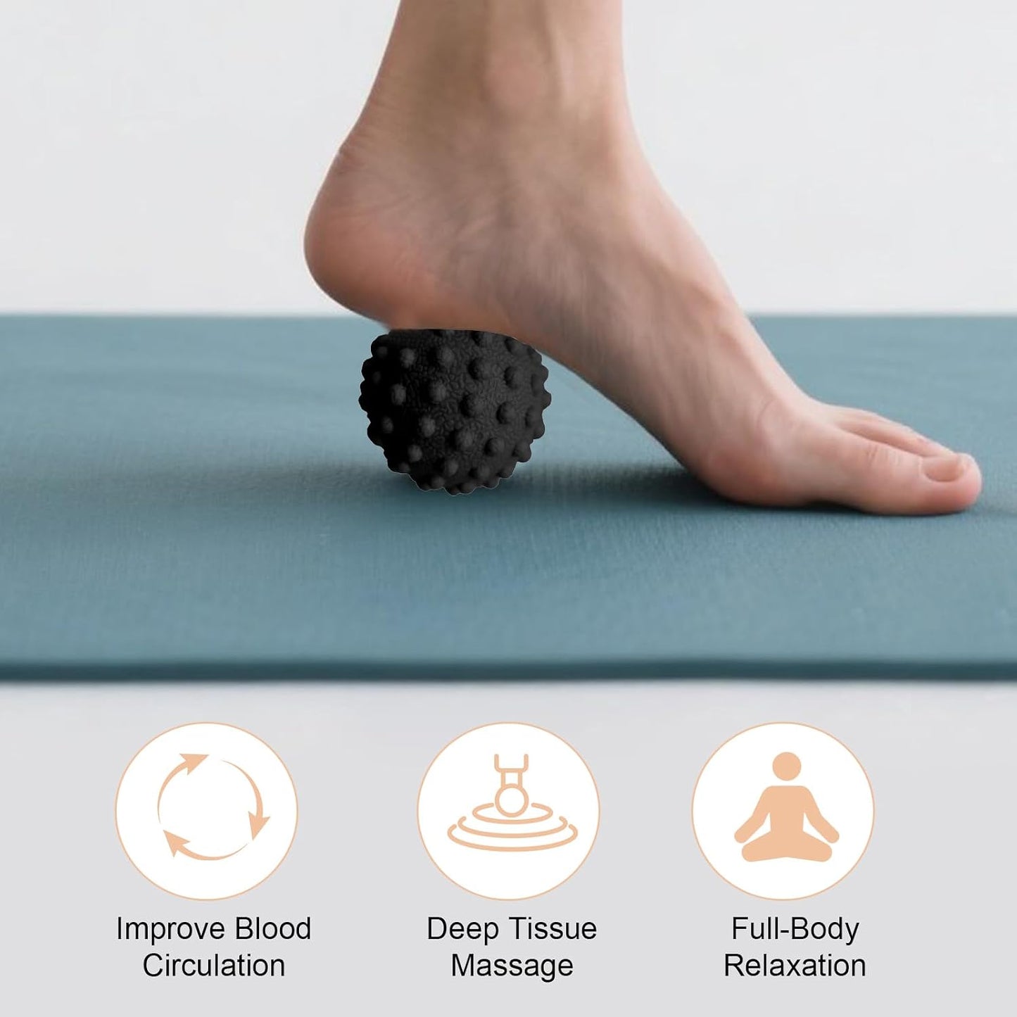 Foot Massage Ball Myofascial Release, Pain Relieve from Plantar Fasciitis, Massage Tool for Tight Muscles and Sore Feet, Restore Foot Massage Roller