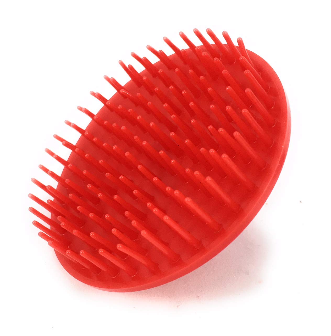 G.B.S Gents Dandruff Cleaning Scalp Brush 2 Pack – Silicone Shampoo Scrubber for Hair & Scalp Massage, Exfoliating Wet Dry Hair Care, Red