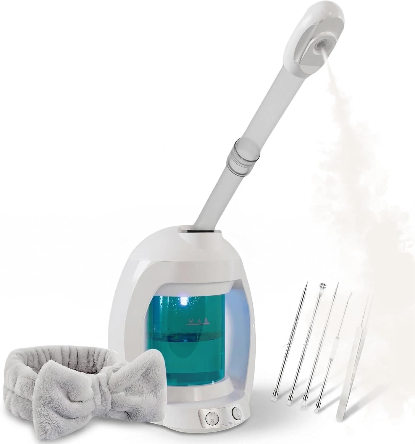 Facial Steamer, Nano Ionic Face Steamer for Facial Deep Cleaning, Pink Hair Steamer Facial Steamer Professional, Facial Steamers for Home Facial Spa.