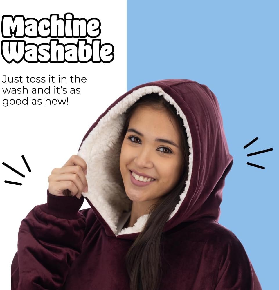 THE COMFY Original | From Shark Tank | Patented | Oversized Sherpa Wearable Blanket Hoodie| Gift for Women & Men | One Size