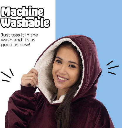 THE COMFY Original | From Shark Tank | Patented | Oversized Sherpa Wearable Blanket Hoodie| Gift for Women & Men | One Size