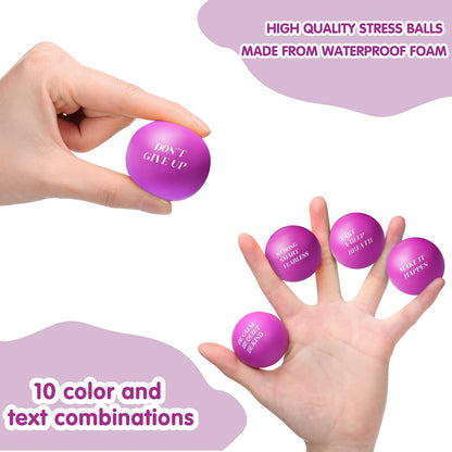 Civaner 60 Pieces Mini Motivational Balls Bulk for Adults, Purple
