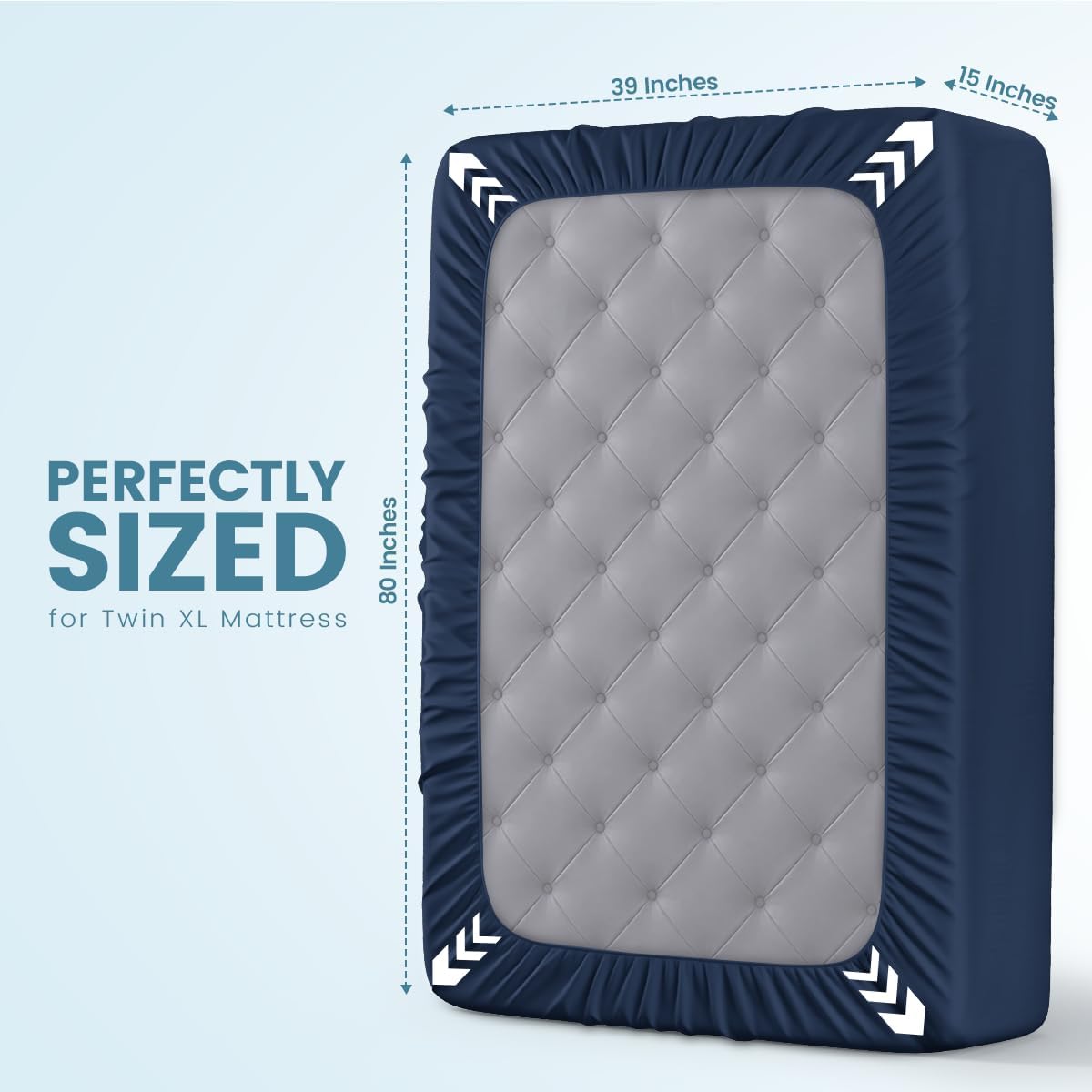 Queen Size Mattress Protector Waterproof, Premium 200 GSM Terry Mattress Cover, Soft & Breathable Bed Cover, Fitted Sheet Style Stretchable Deep Pockets 17" by Utopia Bedding (White)