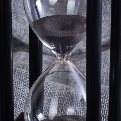 BELLAWARE Hourglass Timer with Red Sand, 60 Minute Wooden Sand Timer | Creative Handcraft Decoration