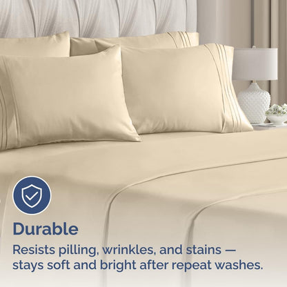 Standard Pillow Cases Set of 10 - Ultra Soft Hotel Quality Pillowcase Covers - Comfy, Cozy & Wrinkle Free - Shrink, Stain and Fade Resistant - Machine Washable Pillow Protectors - 10 Pcs Set - White - Colors B