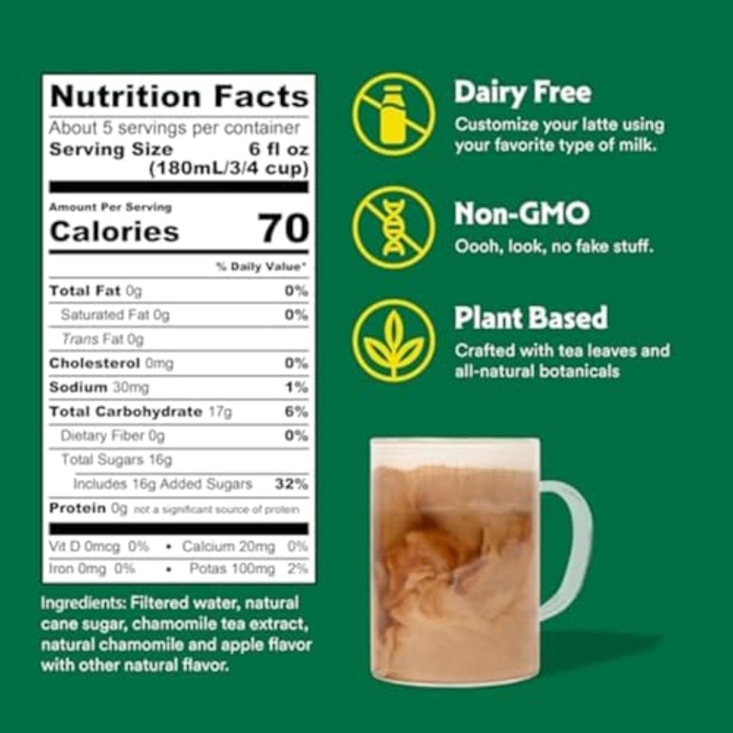 STASH Double Spice Chai Latte - Dairy Free Plant Based Tea Concentrate - Caffeinated - 32 fl oz, 5 Servings
