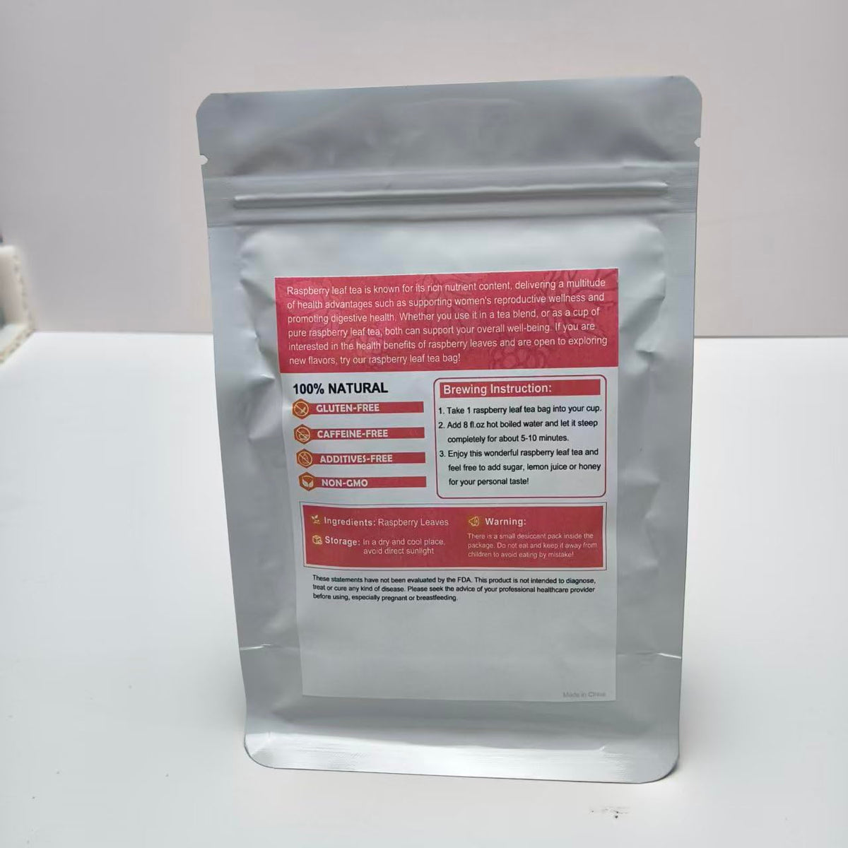 Jarteela - Raspberry Leaf Tea Bag, 60 Ct, Red Raspberry Leaf Herbal Tea