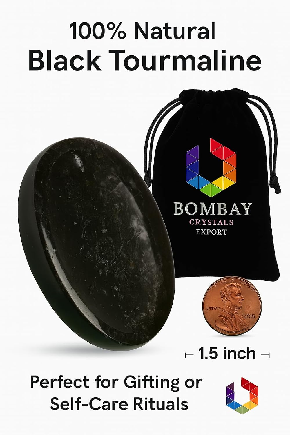 Natural Polished Thumb Palm Crystal for Meditation, Labradorite Worry Stone for Stress Relief, Anxiety Support & Pocket Reiki Healing