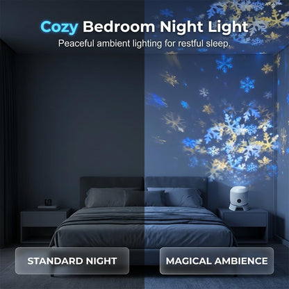 Dynamic Rotating LED Projector Light, 360° Rotating Ocean Wave Night Projection Night Light, Multi-Angle Projection Base, for Meditation, Bedroom, Home Theater