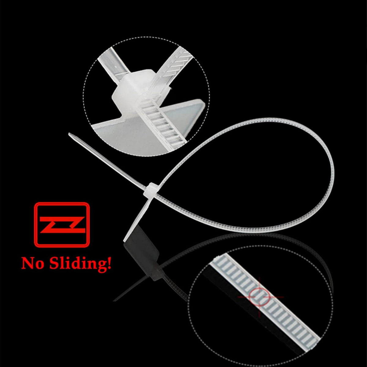 TUZAZO 6 Inch Nylon Marker Cable Zip Ties, 250pcs