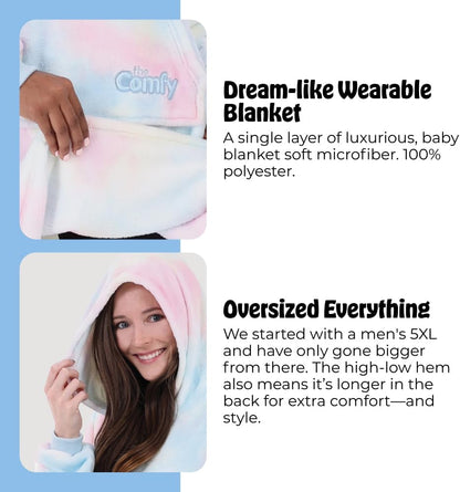 THE COMFY Dream | From Shark Tank | Patented | No Sherpa | Light Wearable Blanket Hoodie | Gift for Women & Men | One Size