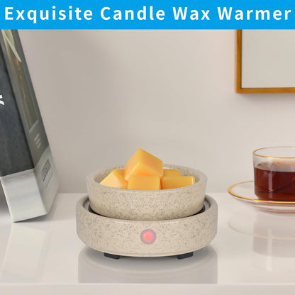 nawaza Ceramic Wax Melt Warmer Fragrance, 3 in1 Electric Candle Wax Warmer, Scented Wax Melt Wax Cubes Melter Fragrance Warmer for Home,Office, Birthday Gifts for Women Mom(White-01)