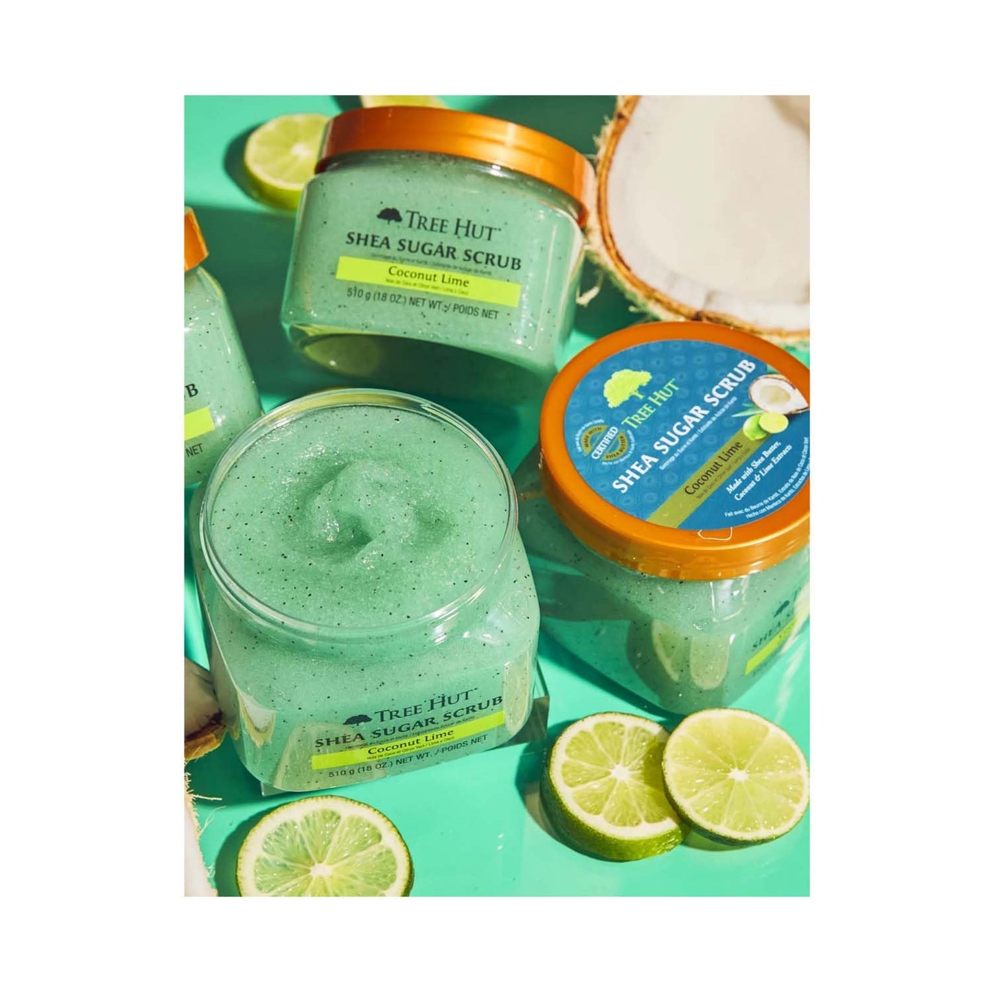 Tree Hut Shea Sugar Scrub - Coconut Lime - 18 oz - Exfoliating Body Scrub for Smooth, Glowing Skin - Made with Real Sugar and Shea Butter