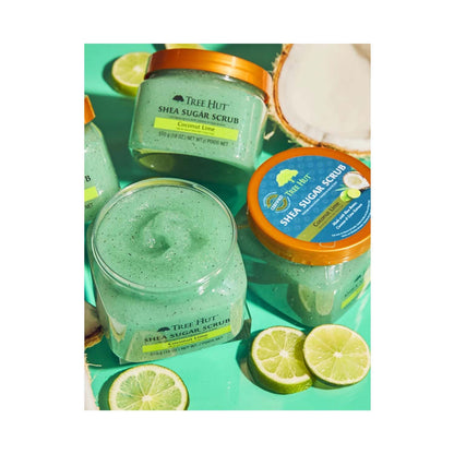 Tree Hut Shea Sugar Scrub - Coconut Lime - 18 oz - Exfoliating Body Scrub for Smooth, Glowing Skin - Made with Real Sugar and Shea Butter