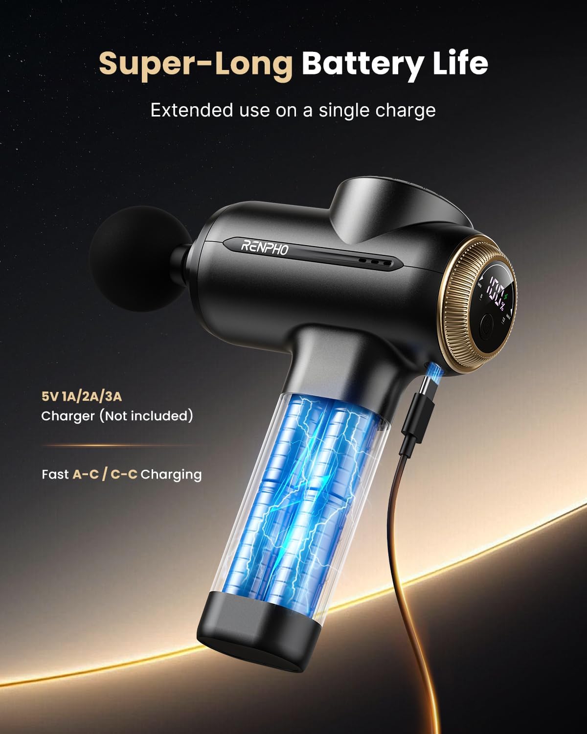 RENPHO Active Thermacool 2 Massage Gun with Heat and Cold, [2026 Upgraded] Handheld Percussion Deep Tissue Neck Back Muscle Massager, FSA Approved Gifts for Men Him Athletes Women Her HSA