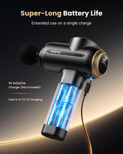 RENPHO Active Thermacool 2 Massage Gun with Heat and Cold, [2026 Upgraded] Handheld Percussion Deep Tissue Neck Back Muscle Massager, FSA Approved Gifts for Men Him Athletes Women Her HSA