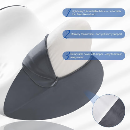 Knee Pillow for Side Sleepers, Leg Pillow for Side Sleeping, Heart-Shape Memory Foam Knee Wedge Pillow, Leg Elevating Pillow for Knees, Hip, Joints, Between Legs, Blue