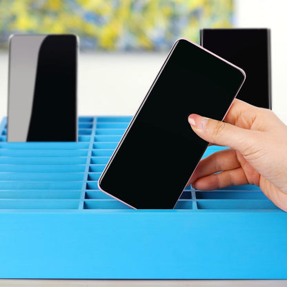 36-Grid Wooden Cell Phone Holder Desktop Organizer