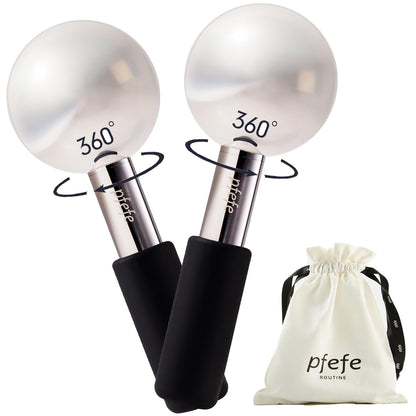 360 Rotating Ice Globes for Face Eyes, Facials Cold Roller for Puffy Eyes
