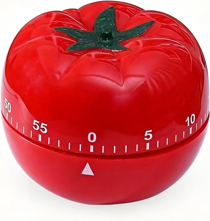 Mechanical Kitchen Timer, Red, 60 Min Countdown | Loud Alarm for Cooking, Easy to Use, Battery-Free
