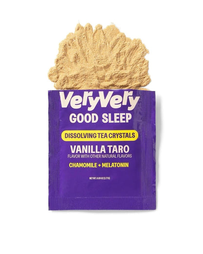 VeryVery Good Tea Sleep Mix, Vanilla Taro, Melatonin, 10 Packets