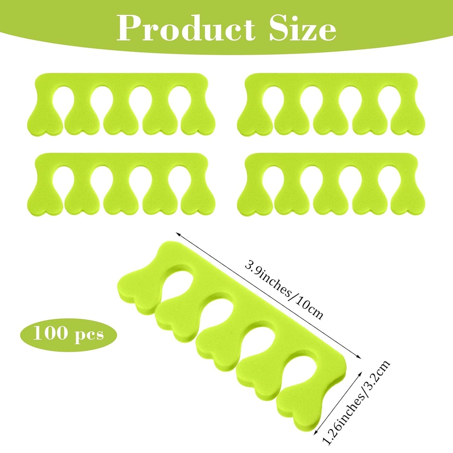 100 Pcs Sponge Toe Separators Soft Finger Separators Premium Pedicure Tool Kit Flexible Toe Divider Spacer for Polishing Pedicure Manicure Coating Nail Art Beauty Accessories (Pink)