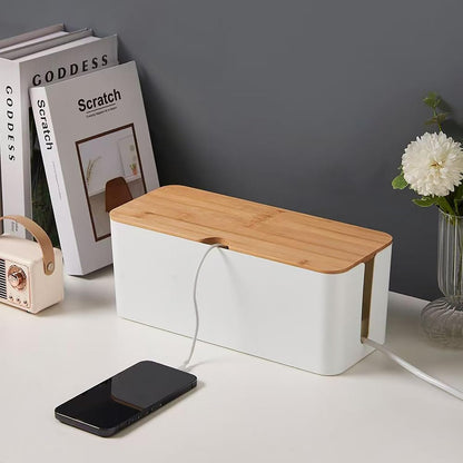 Cable Management Box Wire Organizer for Power Strip Hiding
