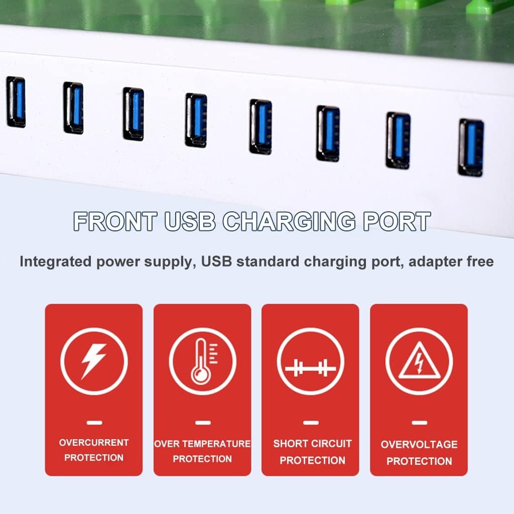 50 Slot Cellphone Charging Station Mobile Charging Cart for Office Classroom & Conference Rooms Secure Locker for Phones White Color Ideal for Group Events(White 40)