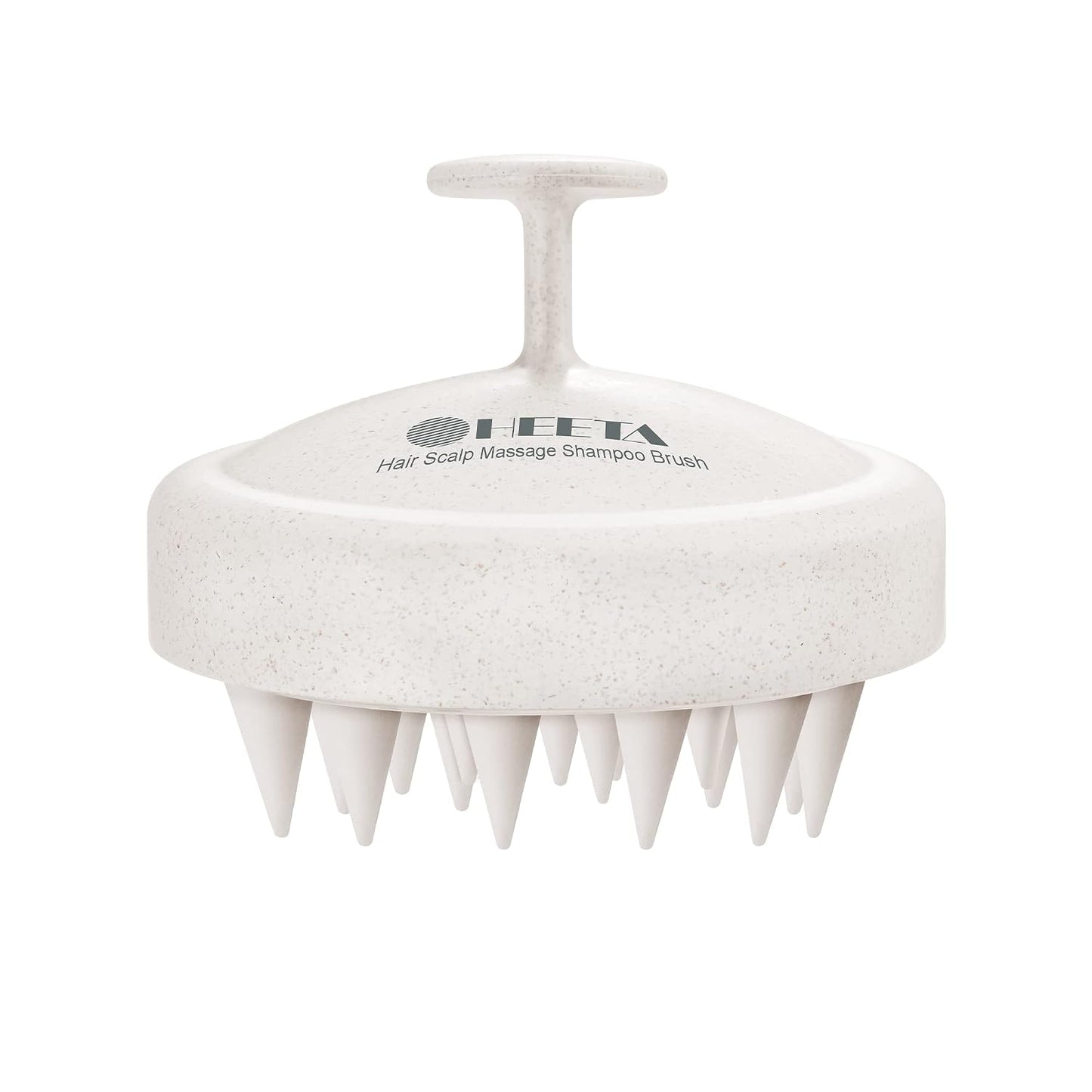 HEETA Scalp Massager Hair Growth, Soft Silicone Scalp Scrubber Shampoo Brush for Exfoliation, Dandruff Removal Head Massage Stress Relax, Wet & Dry Use for Thick Thin Curly Hair Care, Black