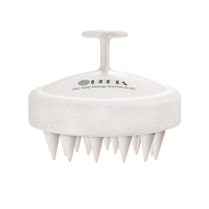 HEETA Scalp Massager Hair Growth, Soft Silicone Scalp Scrubber Shampoo Brush for Exfoliation, Dandruff Removal Head Massage Stress Relax, Wet & Dry Use for Thick Thin Curly Hair Care, Black