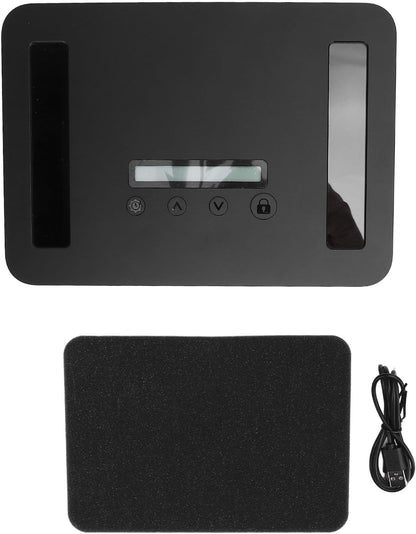 Phone Lock Box with Timer Aluminum Alloy Lock Storage Box for Studying Time Management Phone Lock Box with Timer Self Control Lock Storage Box (M Black)