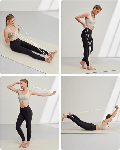 YOTTOY Cross Resistance Band for Full Body Workout,Elastic Exercise Bands for Legs,Arms,Glutes,Stretch Bands for Exercise,Yoga Straps for Stretching, Booty Bands for Home Gym