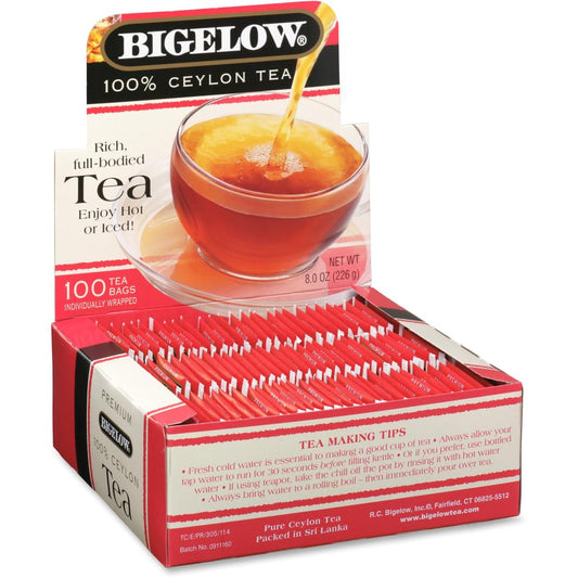 Bigelow 100 Count Premium Blend Black Tea (Case of 10), Contains 1,000 Total Individually Wrapped Tea Bags, Full Caffeine