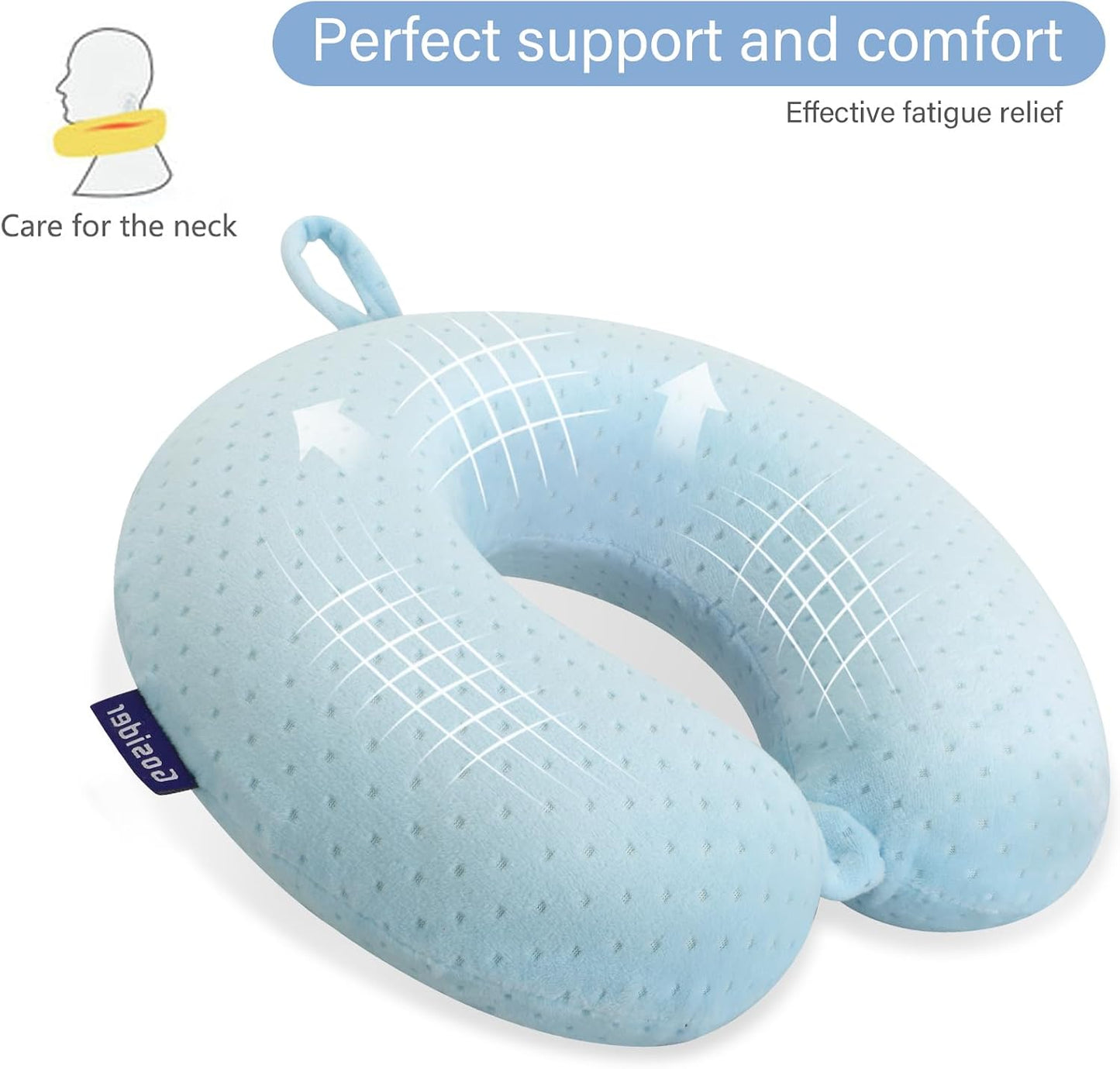 Neck Pillows for Sleeping Travel Pink Travel Pillow Comfortable U Shape Memory Foam Pillows Neck and Head Support Portable Travel Neck Pillow Suitable for Planes, Trains, Self-Driving Cars