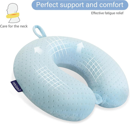 Neck Pillows for Sleeping Travel Pink Travel Pillow Comfortable U Shape Memory Foam Pillows Neck and Head Support Portable Travel Neck Pillow Suitable for Planes, Trains, Self-Driving Cars