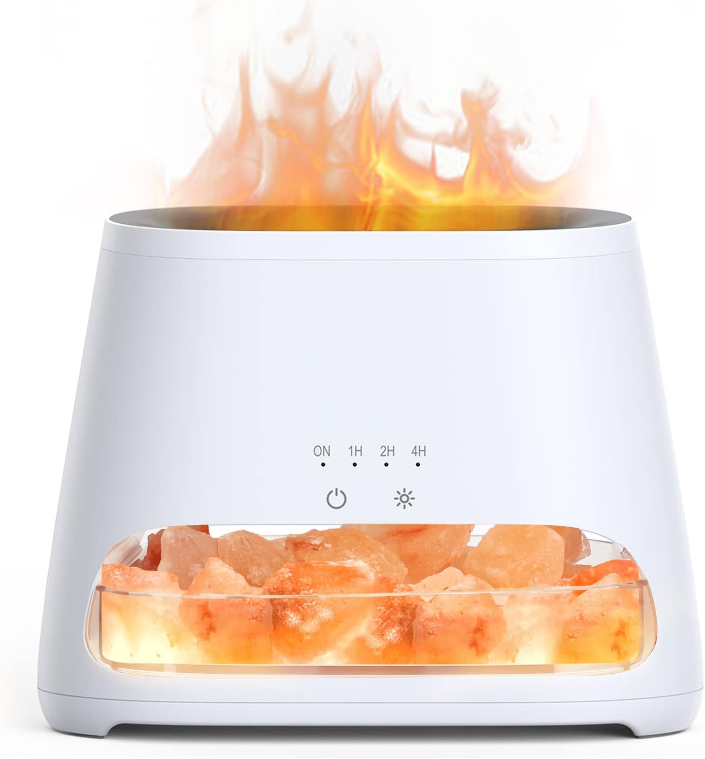 SALKING 2-in-1 Ultrasonic Essential Oil Diffuser & Himalayan Salt Lamp, Aromatherapy Diffuser Cool Mist Humidifier with 3 Brightness, Salt Therapy Lamp, 100% Pure Himalayan Salt Rock, 150ml (Marble)