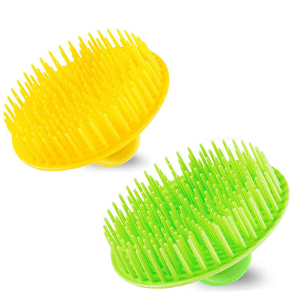 4PCS Hair Scalp Scrubber Massager Brush Head Exfoliator Shower Shampoo Comb