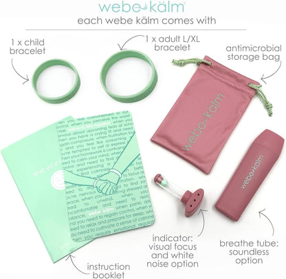 Product Title: webe kälm: Sensory tool for calming with slow exhalation, visual focus, and auditory regulation. Supports mindfulness, stress relief, bedtime, and anxiety. (Blue)
