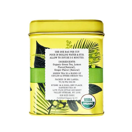 The Secret Garden Organic Lemon Ginger Green Tea, 50 tea bags