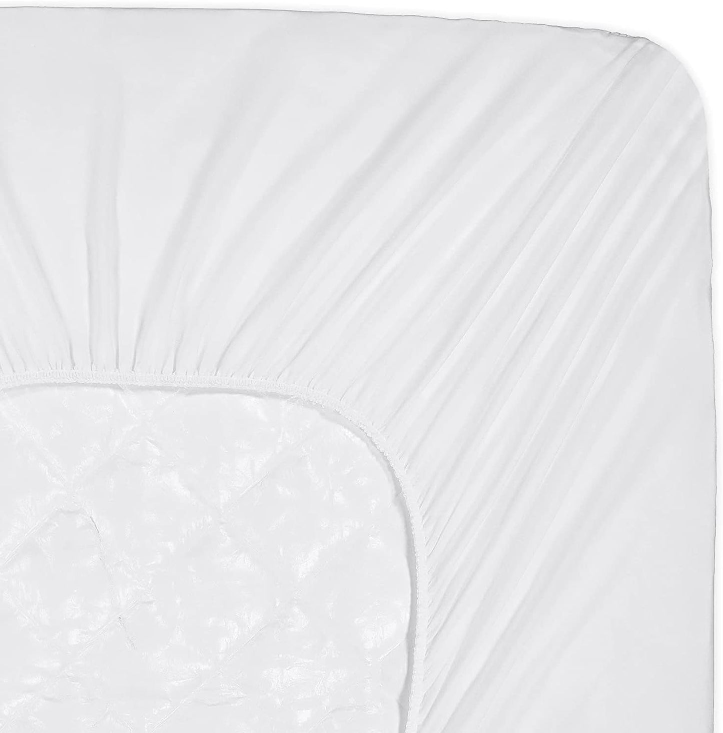 SERTA Power Clean Triple Action Quilted Soft Waterproof Mattress Pad Protector, Moisture Wicking Protection with 15" Deep Pocket, Full, White