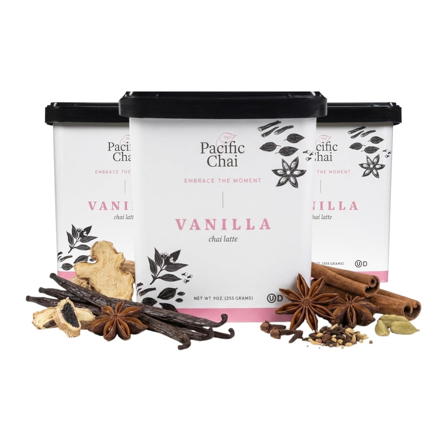 Pacific Chai Spiced Chai Latte Mix, Instant Chai Tea Latte Drink Mix, Gluten Free, Kosher Certified Powder Beverage, Café Style Chai Latte, 9 oz (Pack of 3)