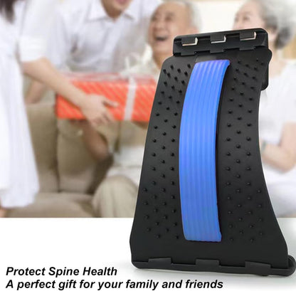 Back Stretcher for Lower Back Pain Relief, 4 Level Adjustable Lumbar Cracker Board Massager, Stretching Device for Scoliosis, Sciatica (Purple)