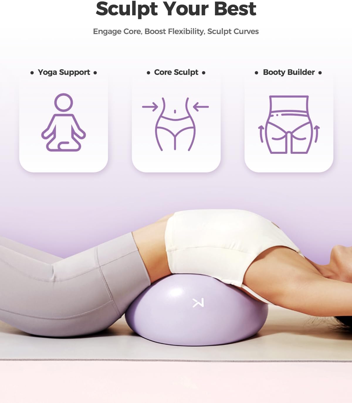 KEEP Exercise Ball Anti-Burst - Thickened Yoga Ball Pilates Ball for Physical Therapy, Fitness Ball for Workout, Core Strength and Physical Therapy