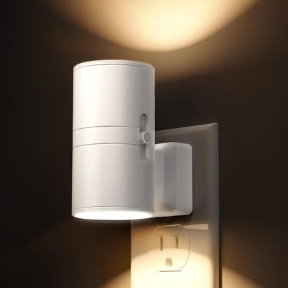 L LOHAS LED Night Light, Amber Nightlight, Dimmable Night Light 100LM, Light Sensor, Yellow Nightlight, Sleep Light for Kids, Soft & Warm Light for Bedroom, Hallway, Bathroom, 2 Pack