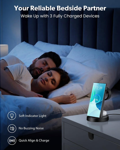 Wireless Charger for Samsung: 3 in 1 Wireless Charging Station