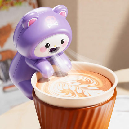 Clip-On Food Table Fan for Noodle Coffee Tea (Purple)