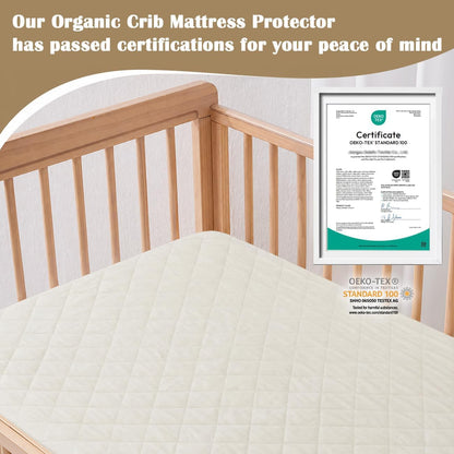 Organic King Mattress Protector - Top&Side 100% Waterproof Mattress Protectors, Breathable Organic Mattress Protector, Noiseless King Mattress Protectors Waterproof 80x76x17 in