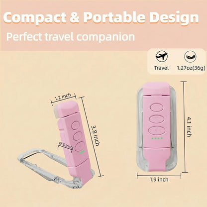 USB Rechargeable Book Light, Portable Clip-on LED Reading Light, Reading Lights for Books in Bed with 3 Amber Colors & 5 Brightness Dimmable, Compact & Long Lasting, Perfect for Book Lovers (Pink)