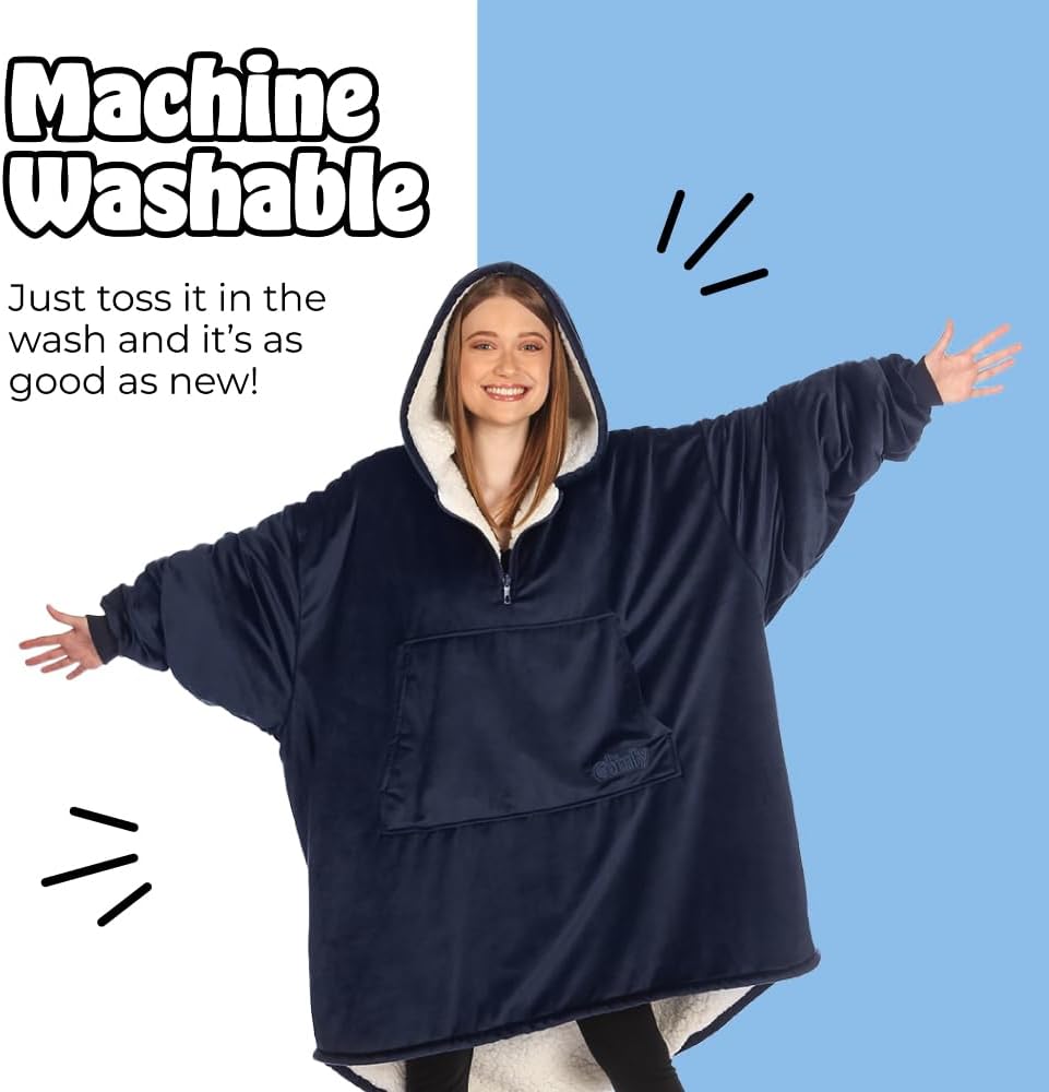 THE COMFY Original | From Shark Tank | Patented | Oversized Sherpa Wearable Blanket Hoodie| Gift for Women & Men | One Size